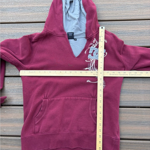 Vintage Y2K DC Shoes Hoodie Sweatshirt Maroon Women’s L - Picture 10 of 11
